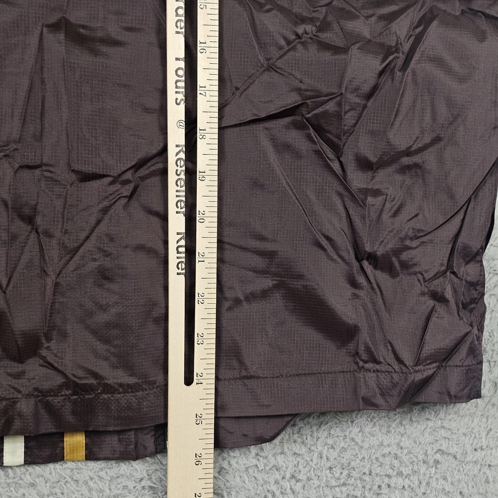 Aeropostale Jacket Mens Small Brown A87 Nylon Windbreaker Striped Full Zip Y2K - Picture 9 of 11